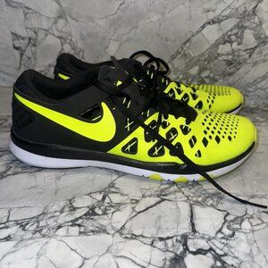 Nike Men's Size 10 Train Speed 4 Volt Black Shoes Sneakers Neon Run Jump